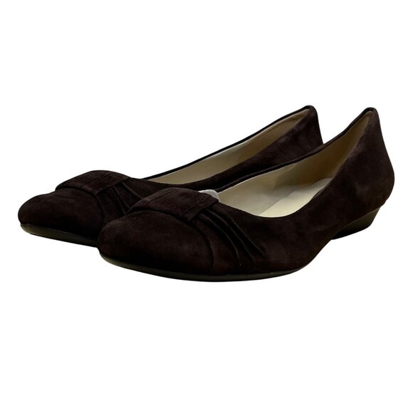 Naturalizer Women’s Ox Brown Suede Slip-On Minka N5 Comfort Flats Size 12M - Picture 3 of 8